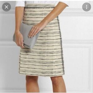 NWT Tory Burch Nicole Tweed Pleated Size 4 Skirt Cotton Blend Lined